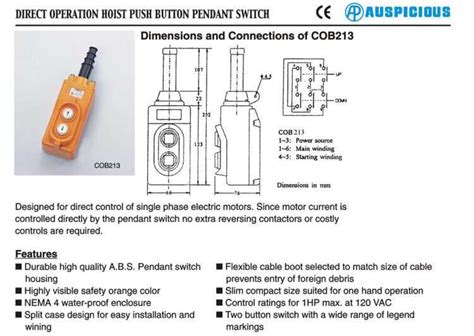 2 speed hoist pendant wiring diagram 