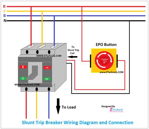 2 wire thermostat wiring diagram shunt trip breaker 