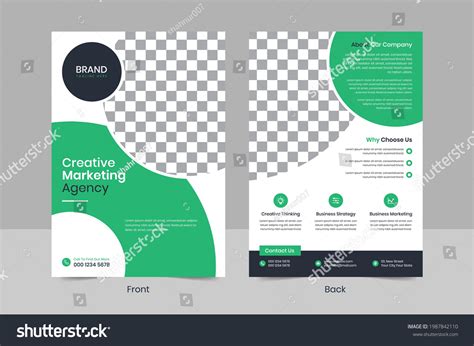 2-sided a4 layout, 2 sided corporate business flyer template design. a4 paper size. for
