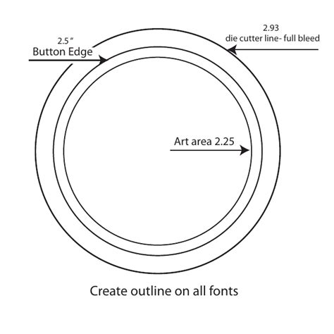 2.5 Inch Button Template