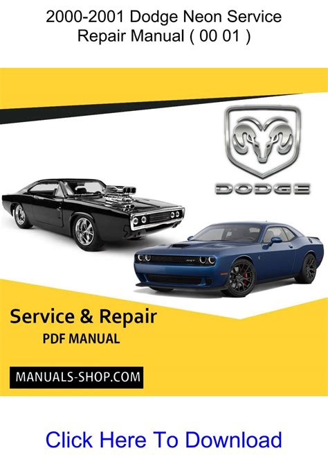 2000 2001 Dodge Neon Service Repair Manual Download