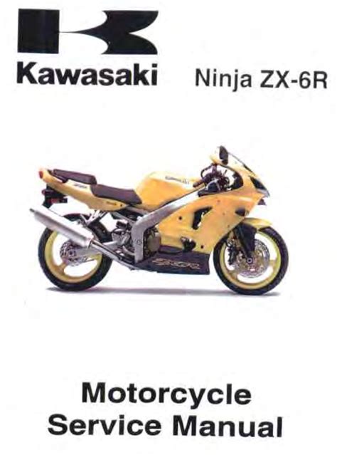 2000 2002 Kawasaki Ninja Zx 6r Zx 6rr Zx600 J 599cc Service Repair Manual Motorcycle Pdf Download