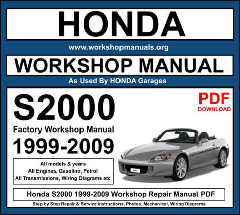 2000 2003 Honda S2000 Service Repair Workshop Manual Download 2000 2001 2002 2003