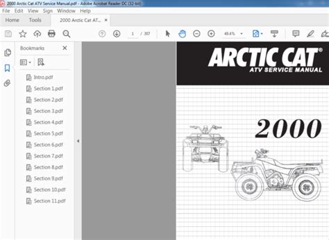 2000 Arctic Cat Atv Repair Service Work Shop Pdf Manual Instant Download