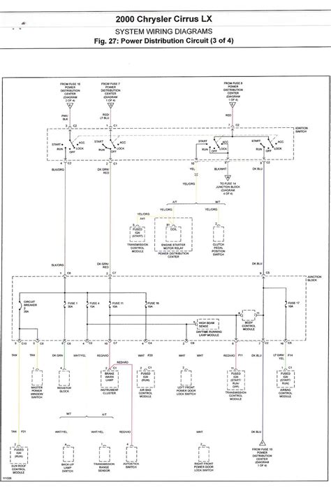 2000 Chrysler Cirrus Wiring Diagrams