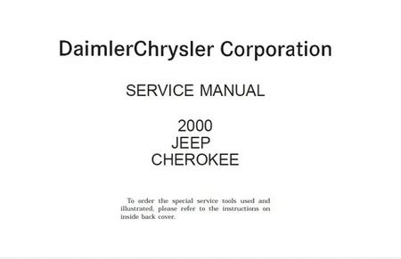 2000 Jeep Cherokee Service Manual Download Now