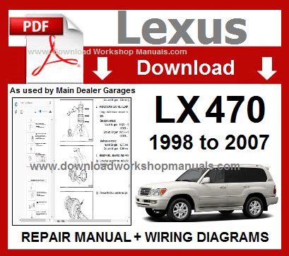 2000 Lexus Lx470 Service Repair Manual Software