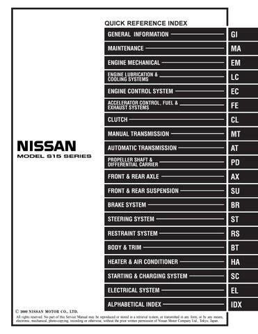 2000 Nissan Silvia S15 Service Repair Manual Download