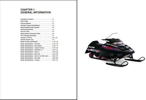 2000 Polaris Snowmobile Service Manual