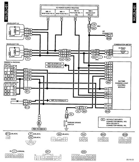 2000 Subaru Outback Headlight Wiring Diagrams