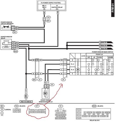 2000 Subaru Wiring Diagram Power Windows