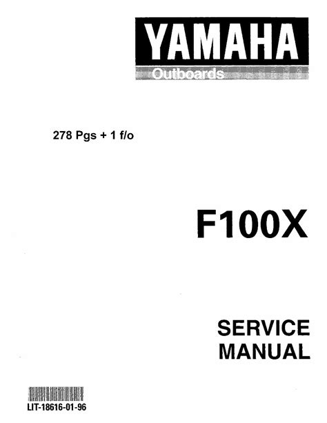 2000 Yamaha F100 Tlry Outboard Service Repair Maintenance Manual Factory