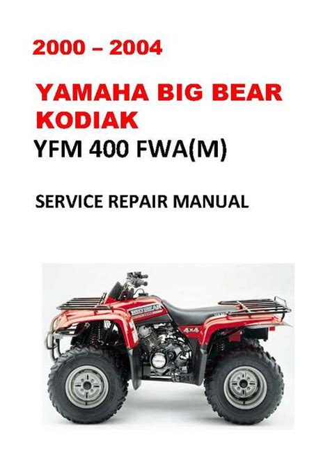 2000 Yamaha Yfm400 Fwa Workshop Service Repair Manual