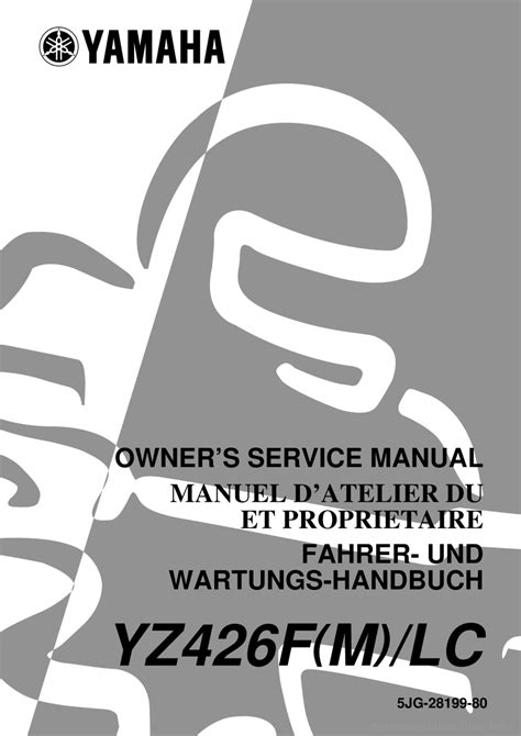 2000 Yamaha Yz426f M Lc Service Repair Manual Download