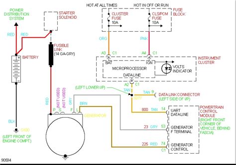 2000 chevy cavalier alternator wiring 