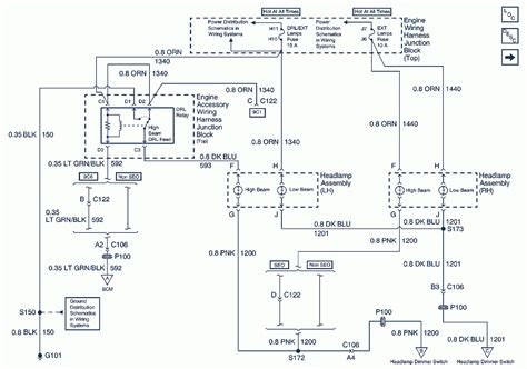 2000 chevy impala headlight wiring diagram 