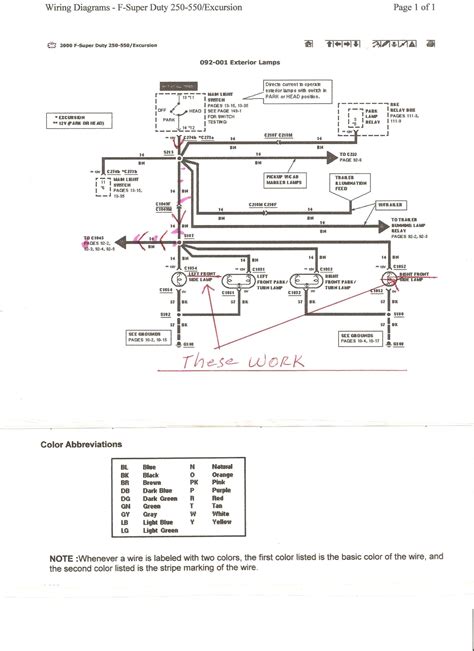 2000 ford f 250 wiring diagram breaks 