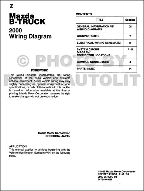 2000 mazda b3000 wiring diagram 