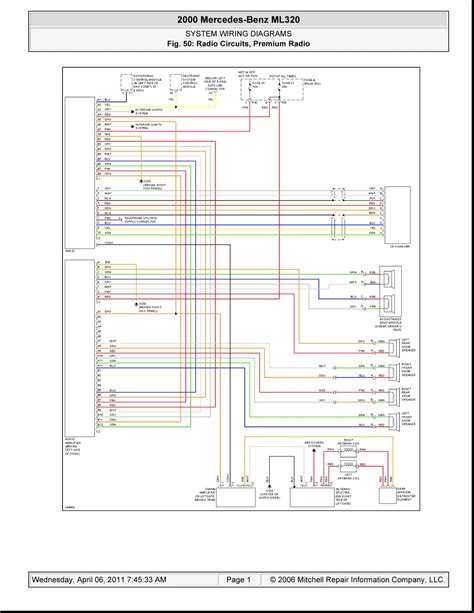 2000 mercedesbenz ml320 system wiring diagrams radio circuits 