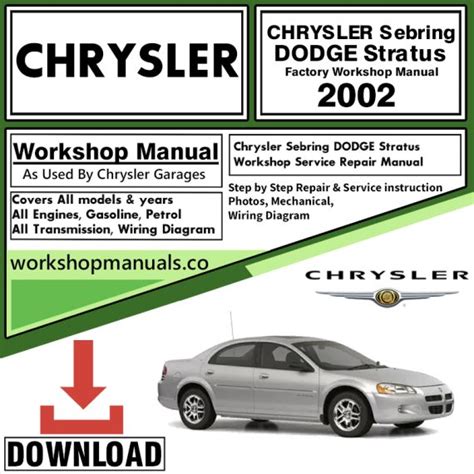 2001 2002 Dodge Stratus Sebring Service Repair Workshop Manual Download