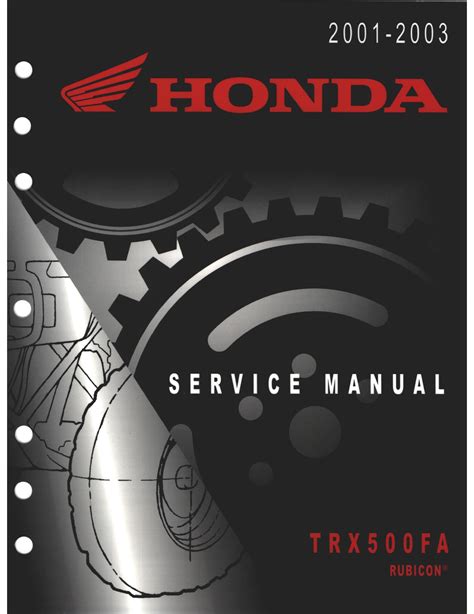 2001 2003 Honda Trx500 Fa Workshop Service Repair Manual Download