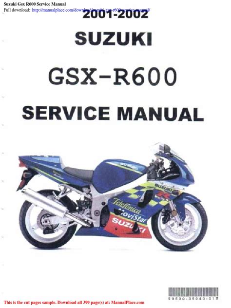 2001 2003 Suzuki Gsx R600 Bandit Service Manual Pdf Repair Manual Download