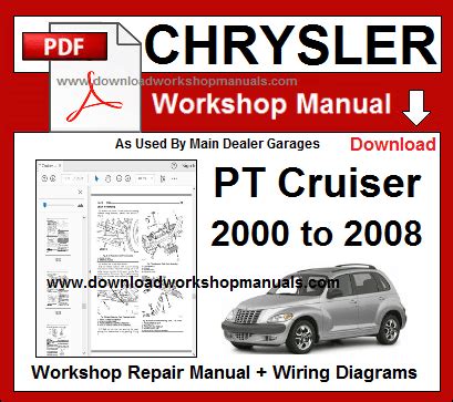 2001 2004 Chrysler Dodge Pt Cruiser 2002 Pg Cruiser Workshop Repair Service Manual