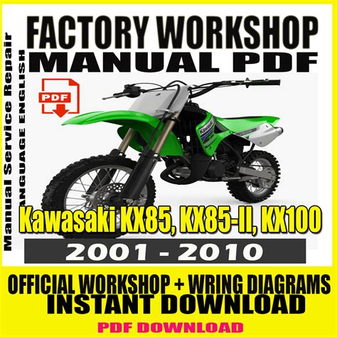 2001 2009 Kawasaki Kx100 Repair Service Manual Motorcycle Pdf Download