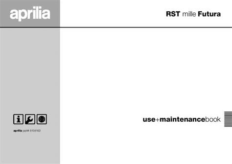 2001 Aprilia Rst Mille Futura Service Repair Manual Download