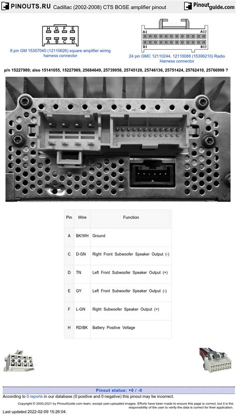 2001 Cadillac Sts Bose Wiring Diagram