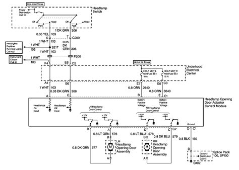 2001 Corvette Headlight Motor Wiring Diagram