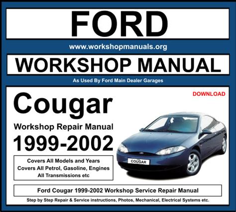 2001 Ford Cougar Workshop Oem Service Diy Repair Manual