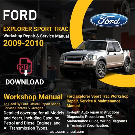 2001 Ford Explorer Sport Trac Service Repair Manual Software