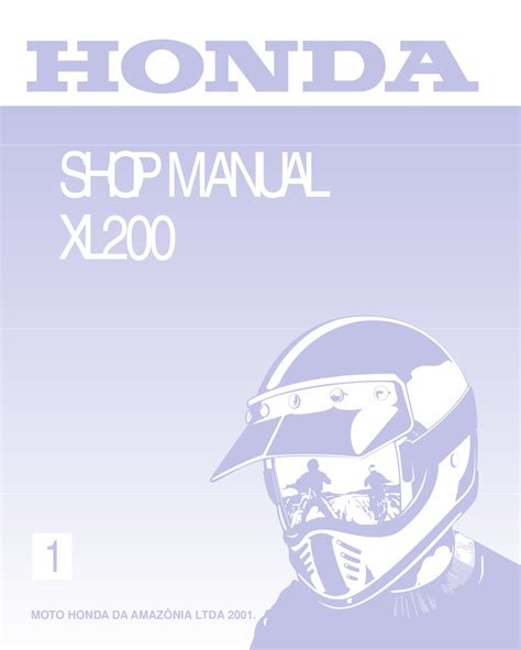 2001 Honda Xl200 Service Repair Manual Instant Download