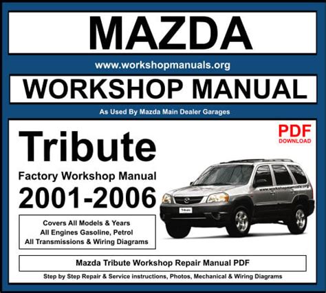 2001 Mazda Tribute Service Repair Manual Software