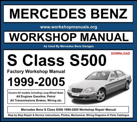 2001 Mercedes Benz S500 Service Repair Manual Software
