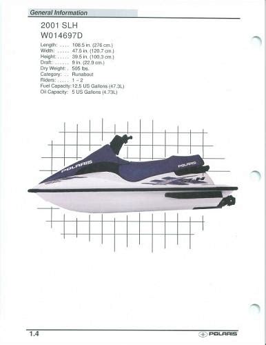 2001 Polaris Virage Slh Personal Watercraft Repair Manual