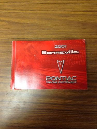 2001 Pontiac Bonneville Owners Manual