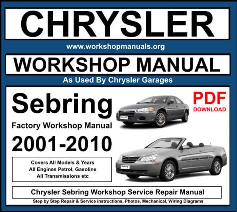 2001 Sebring Convertible Service And Repair Manual