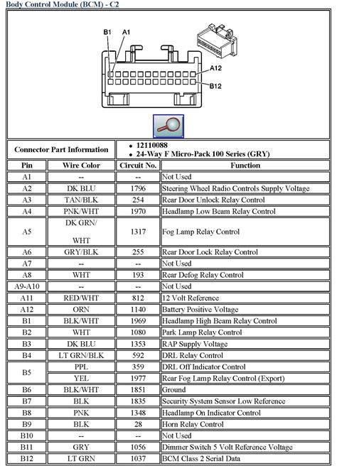 2001 Silverado Bcm Wiring Diagram