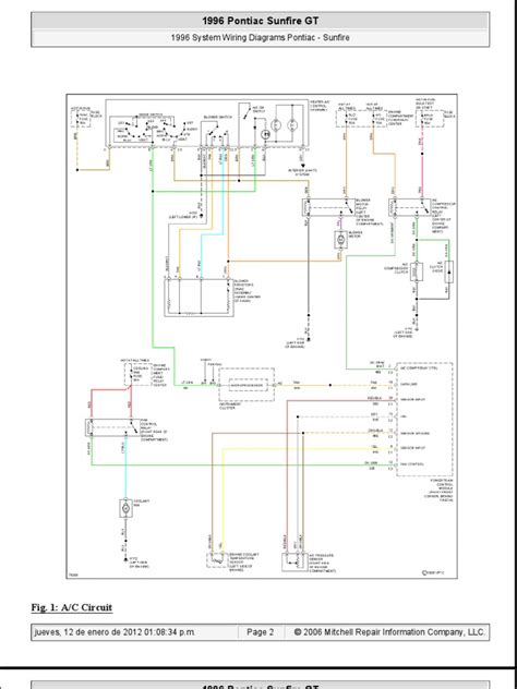 2001 Sunfire Wiring Diagrams