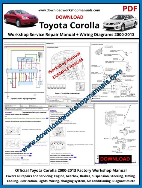 2001 Toyota Corolla Service Repair Manual Software