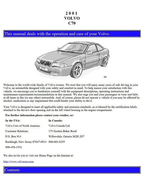 2001 Volvo C70 Service Repair Manual Software