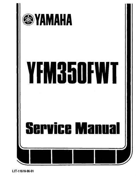 2001 Yamaha Big Bear 350 Service Repair Manual 01