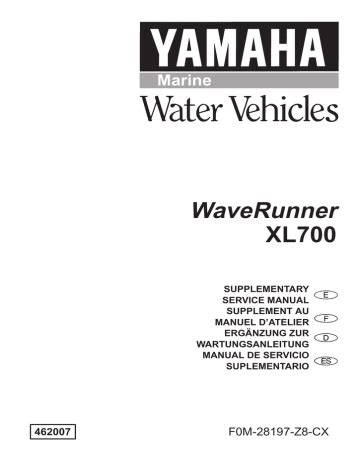 2001 Yamaha Waverunner Xl700 Service Manual Wave Runner