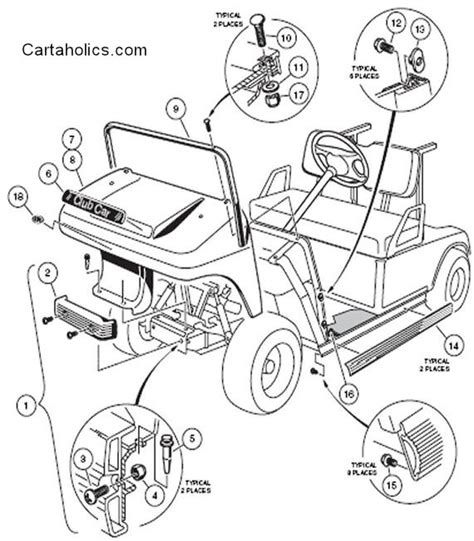 2001 club car golf cart parts diagram 