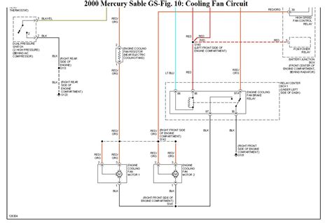 2001 mercury sable cooling fan wiring diagram 