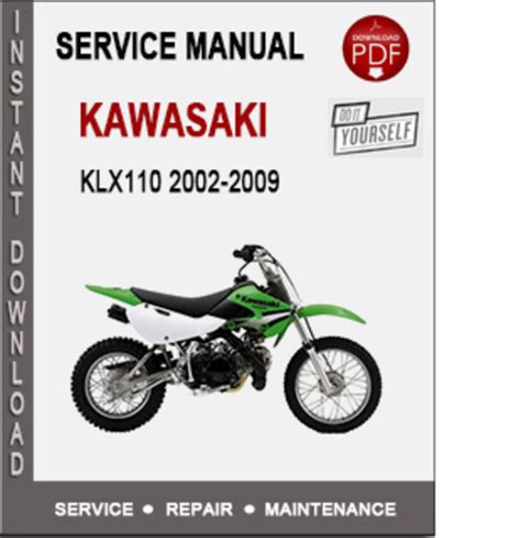 2002 2009 Kawasaki Klx110 Service Repair Manual Instant Download