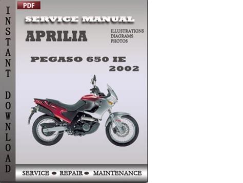 2002 Aprilia Pegaso 650 Ie Service Repair Manual