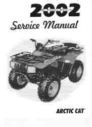 2002 Arctic Cat 200 300 375 400 500 Service Manual